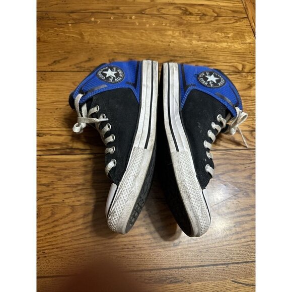 CONVERSE CANVAS MID CHUCK TAYLORS "ALL STAR" HI STREET BLACK ROYAL BLUE 10 men - Picture 3 of 7